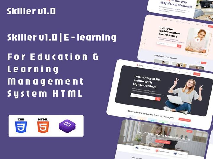 skiller v1.0 - For Education & Learning Management System HTML