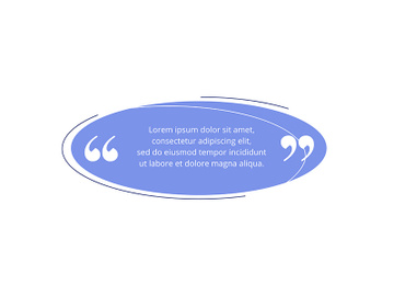 Quote blank frame vector template preview picture