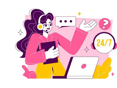 6 Customer Support Vector Illustration
