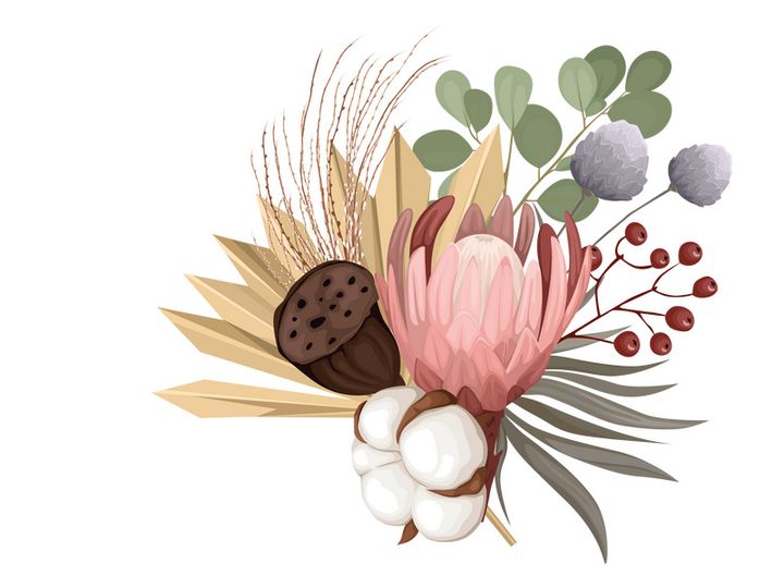 Vector Flower Watercolor Illustration