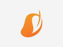 Fresh mango fruit vector illustration logo icon