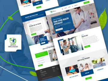 Health Specialist Template - UI Adobe XD preview picture