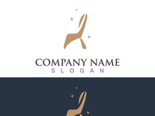 Chair furniture logo image creative design modern vector template