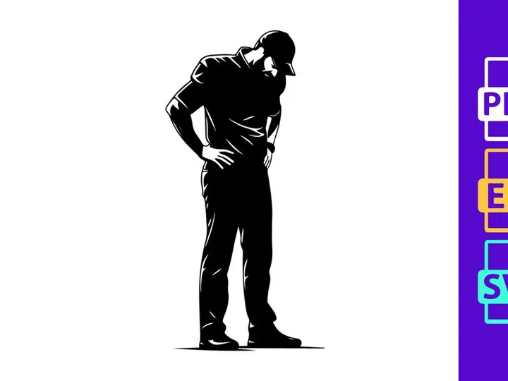 Man experiencing abdominal pain or discomfort in a dark setting
