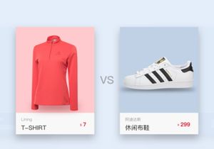 Cards style website design