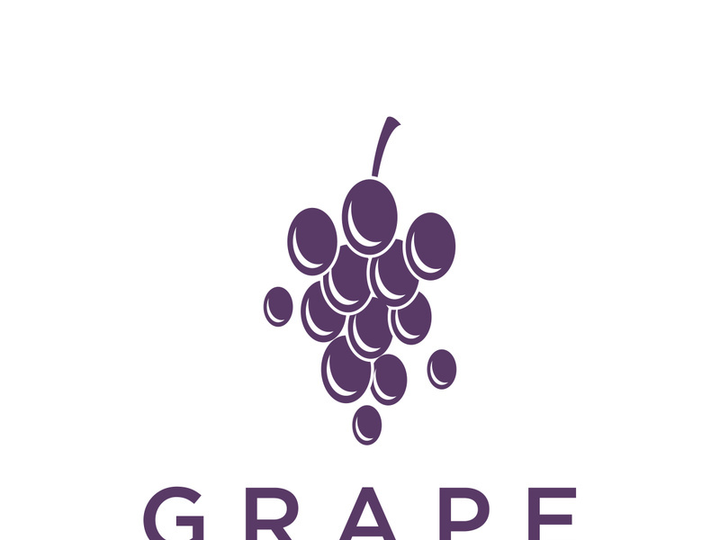 Natural organic grapes logo design for business,wine shop, organic.