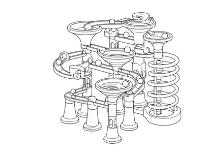 Vintage plumbing pipes system flat design vector illustration