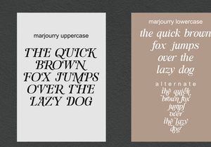 Marjourry modern serif display font