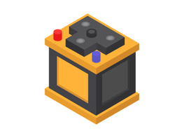 Isometric car battery preview picture