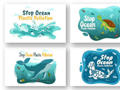 14 Stop Ocean Plastic Pollution Illustration
