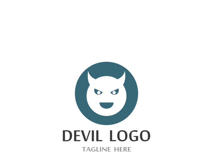 Devil logo design with a modern concept.