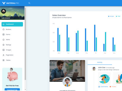 MaterialPRO Free NextJs Admin Dashboard Template