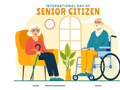 10 World Senior Citizen Day Illustration