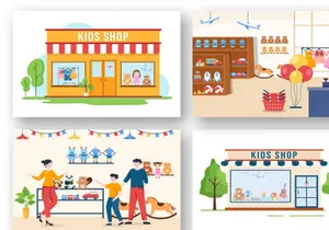 11 Kids Shop Illustration