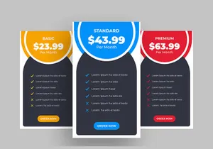Pricing Table UI Elements Design Ver-7