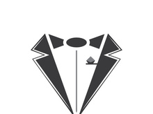 Classic tie icon and suit fashion man logo design