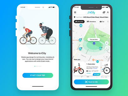 iCity - Rent bikes Mobile App