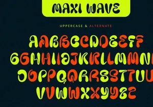 Maxi Wave - Display Font