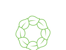 leaf logo green ecology nature element vector image