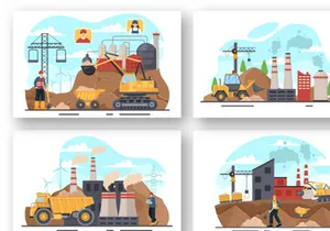12 Mining Company Illustration