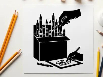 ilustrasi vektor gambar cakrawala kota dengan pensil warna