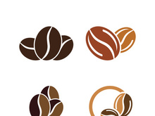 Coffee bean icon vector illustration template