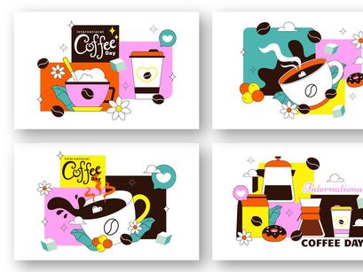 10 International Coffee Day Illustration