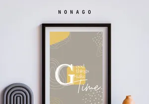 Digital Art Wall decor Beige Minimalist
