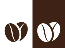 Coffee bean icon vector illustration template