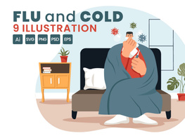 9 Flu and Cold Illustration preview picture