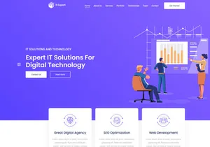 Free SaaS It Expert – One Page Agency Landing Page