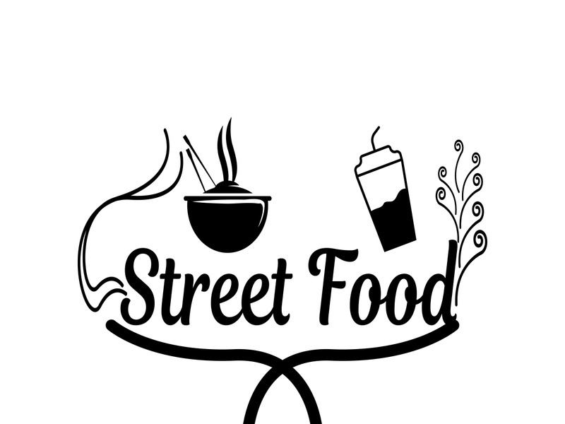 Street Food Chalk Handwriting Typography for Restaurant Street Food Chalk Handwriting Typography for Restaurant