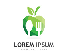 Leaf and spoon logo