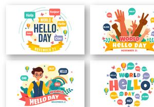12 World Hello Day Illustration