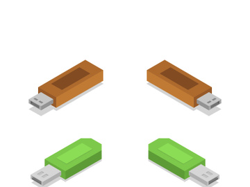 isometric usb drive preview picture