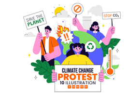 10 Climate Change Protest Illustration preview picture