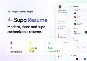 Supa Light Dark – Resume Template