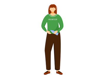 Environmental activist flat vector illustration preview picture