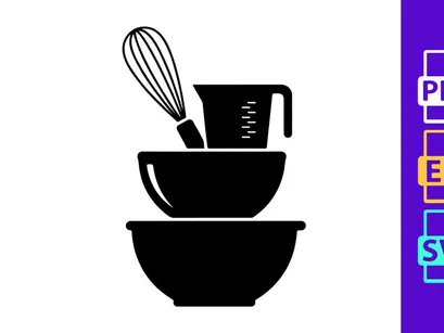 Baking Ingredients and Tools Icon