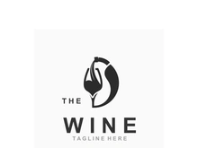 Wine drink Vintage logo label with glass or beer premium, bars, clubs, cafes company
