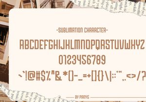 Sublimation - Condensed Vintage Font