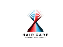Hair Care Logo, Scalp Layer Design, Health Salon Brand Illustration