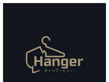Simple clothes hanger logo details with creative design.for business, boutique, fashion, lifestyle, beauty, wardrobe, wedding dress, clothing store