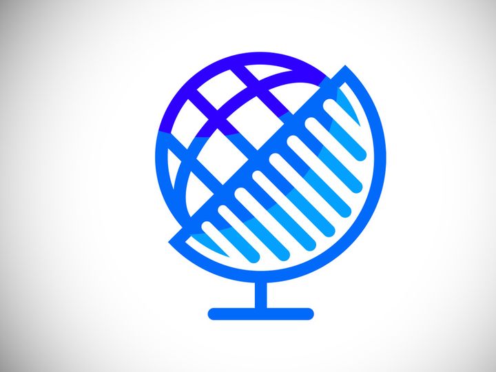 Earth logo design template. Globe icon sign symbol