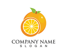 Orange logo design vector icon illustration design