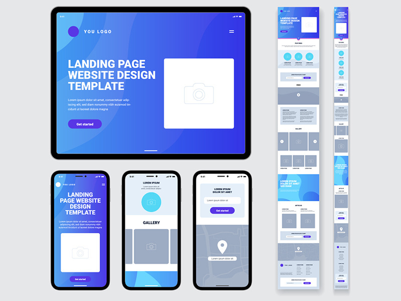 landing page website design templates