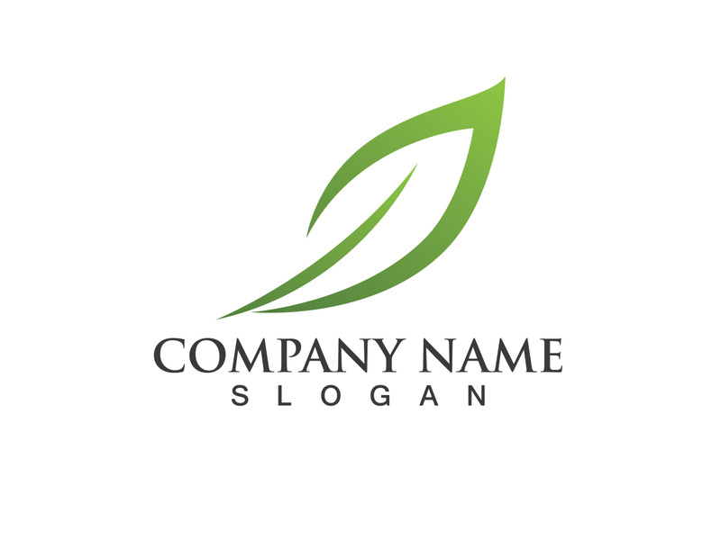 Eco leaf green logo vector