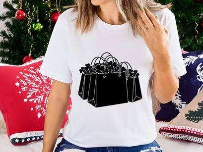 Multiple Shopping Bags Full of Lucky Clovers