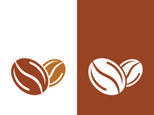 Coffee bean icon vector illustration template