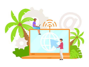 Internet provider flat vector illustration preview picture